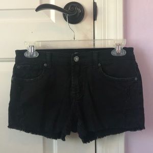 7 for all mankind black jean shorts